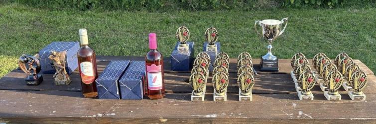 The impressive trophy table - ready for presentations